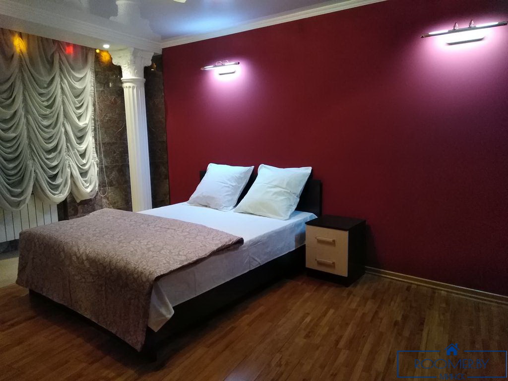 Двухкомнатная квартира на сутки Минск Полоцкой спальня