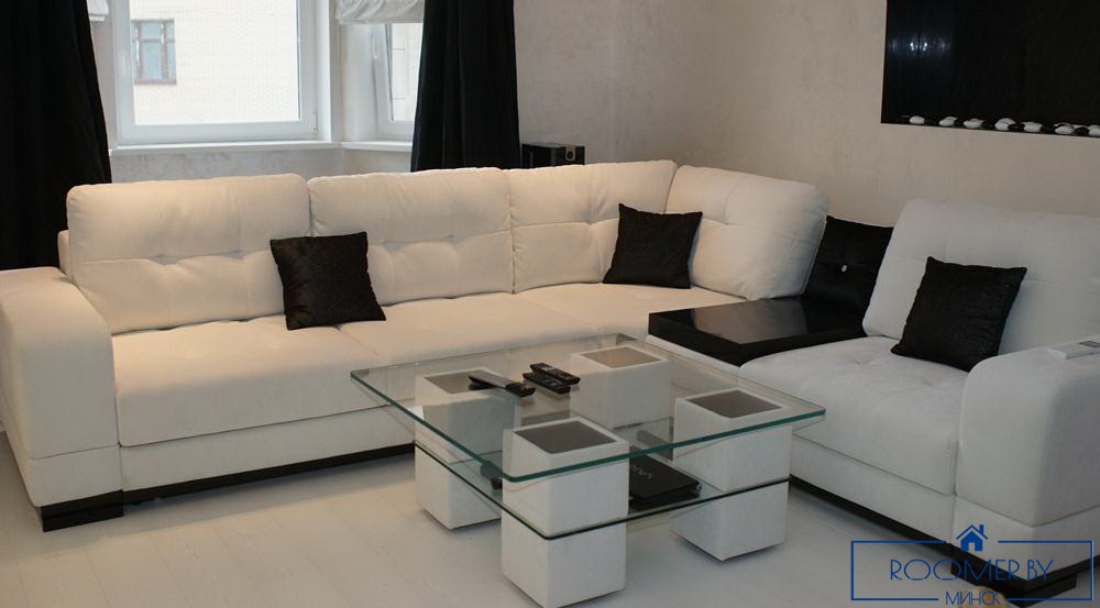 Однокомнатная квартира на сутки в Минске на Притыцкого гостиная