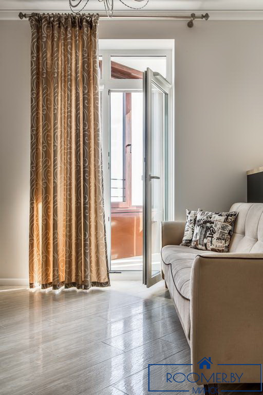 Однокомнатная квартира в Минске на Ольшевского гостиная