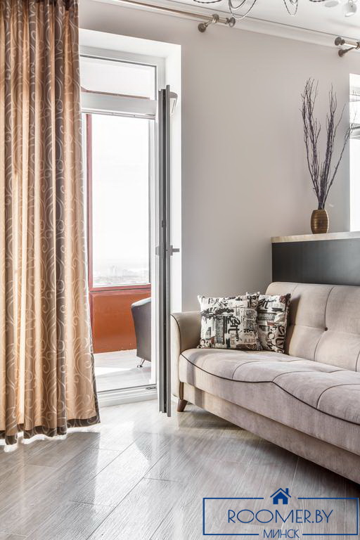 Однокомнатная квартира в Минске на Ольшевского гостиная