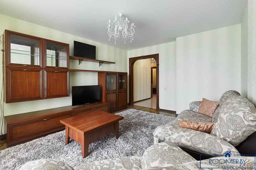 Двухкомнатная квартира в Минске на сутки Энгельса гостиная