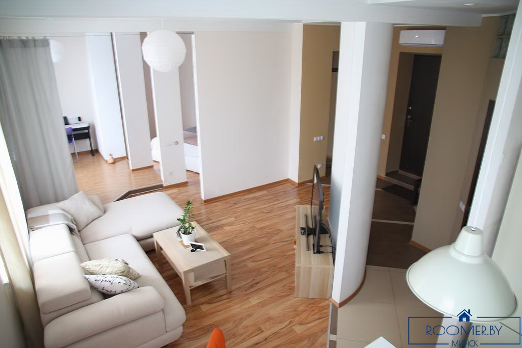 Однокомнатная квартира в Минске на Красноармейской спальня