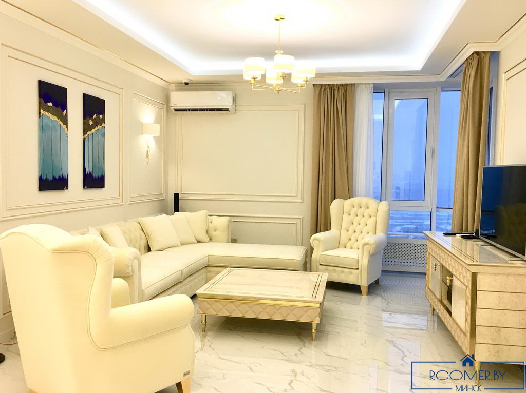 Двухкомнатная квартира на сутки Минск Ленинградская гостиная