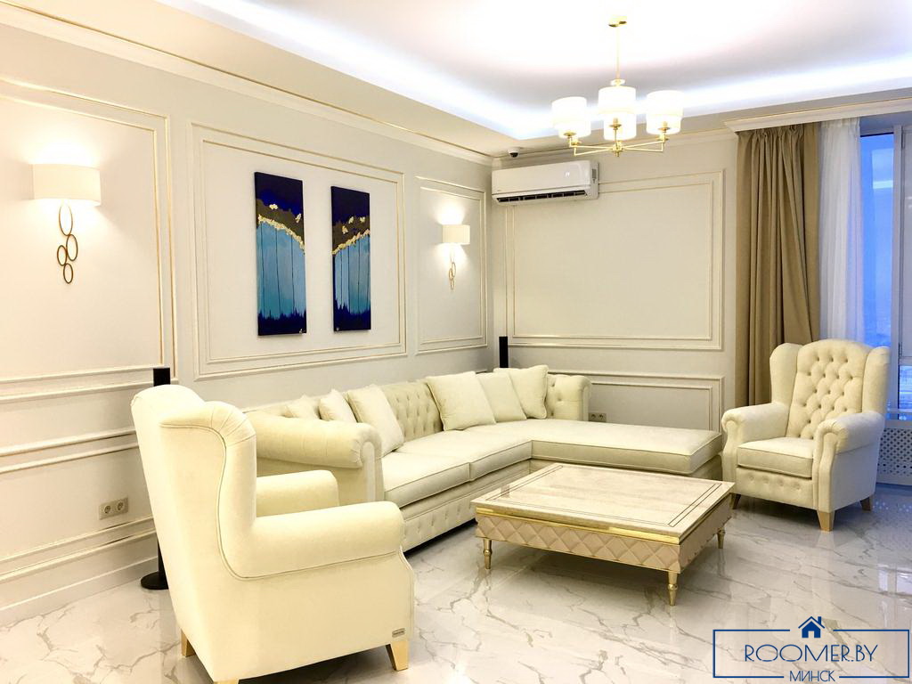 Двухкомнатная квартира на сутки Минск Ленинградская гостиная