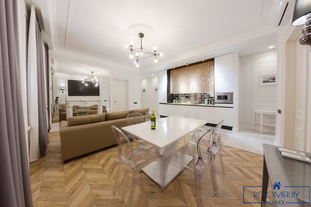 Квартира на сутки в Минске на улице Ленинградская, 2 гостиная