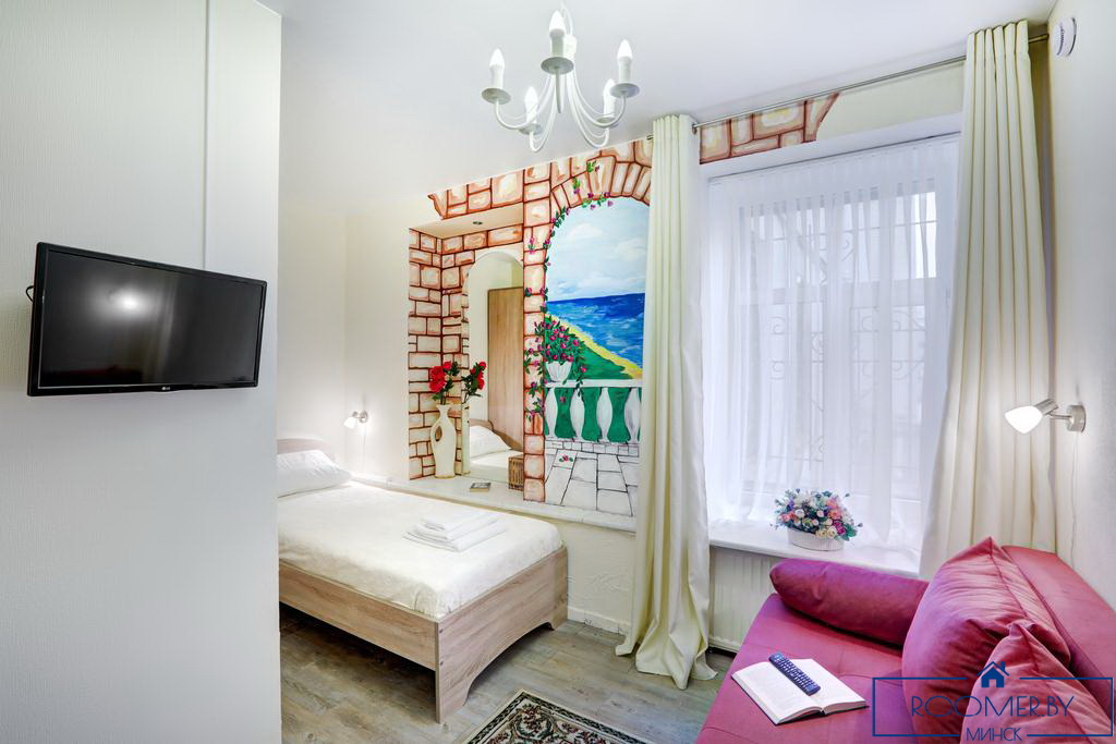 Квартира на сутки в Минске возле метро Площадь Ленина гостиная