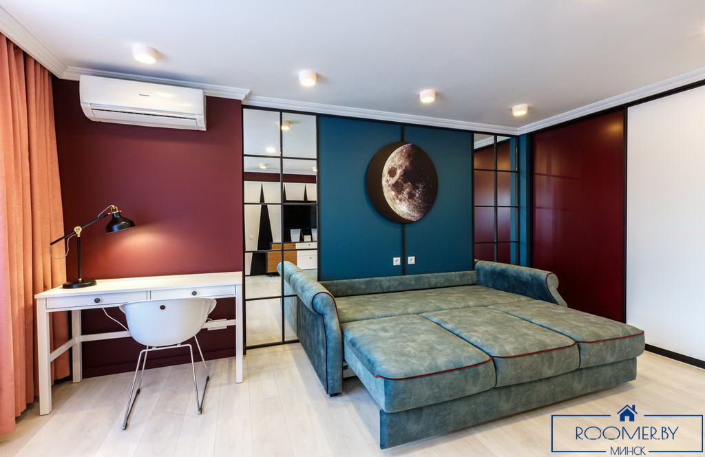 Однокомнатная квартира на сутки Минск Ленинградская гостиная