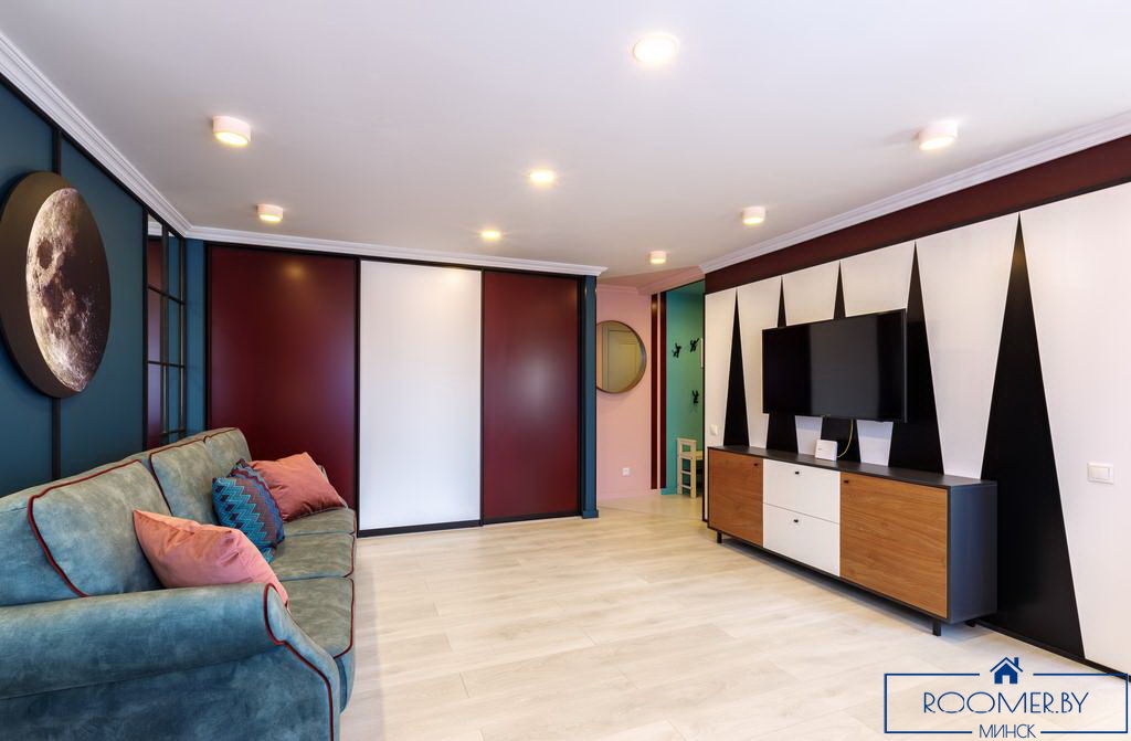 Однокомнатная квартира на сутки Минск Ленинградская гостиная