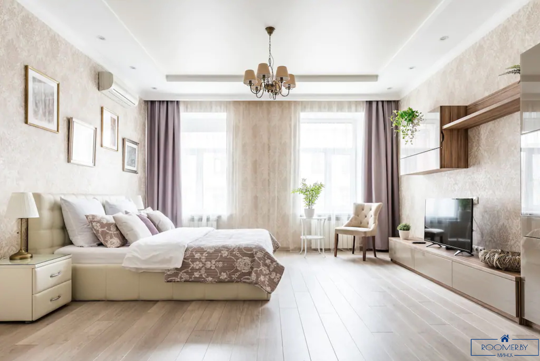 Пятикомнатная квартира на сутки Минск Ленинградская спальня