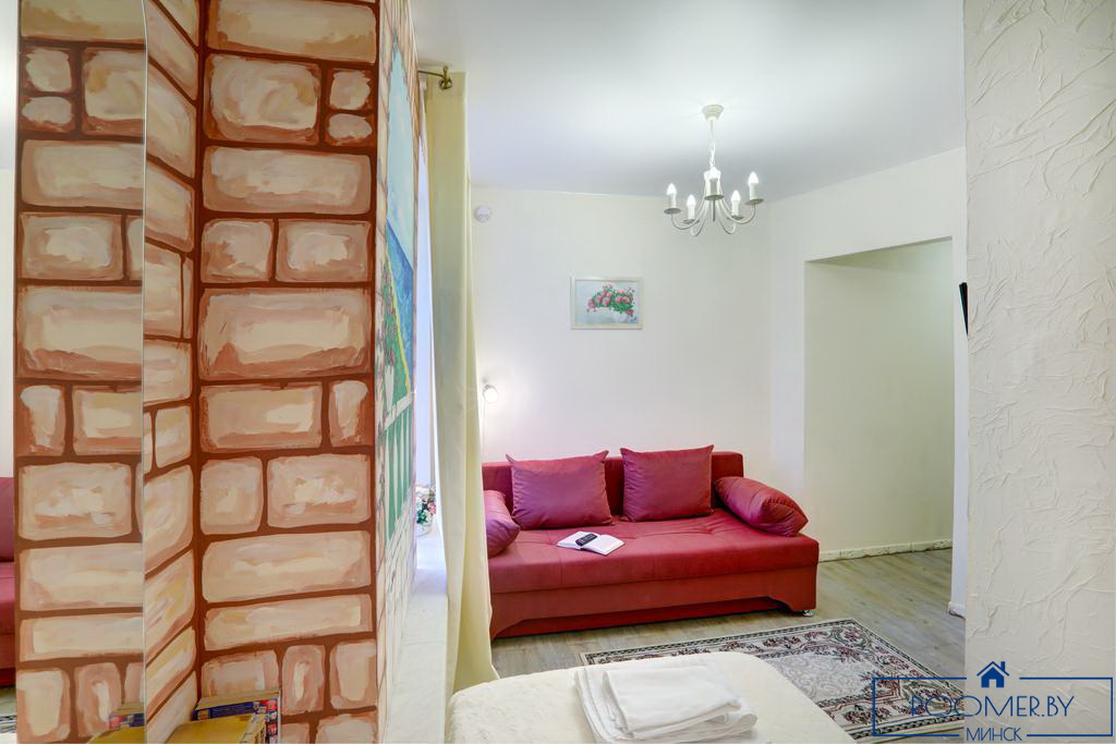 Квартира на сутки в Минске возле метро Площадь Ленина гостиная