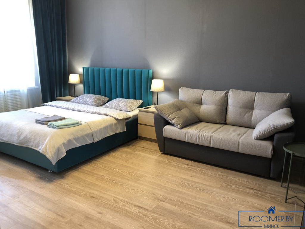 Однокомнатная квартира на сутки в Минске Дзержинского спальня