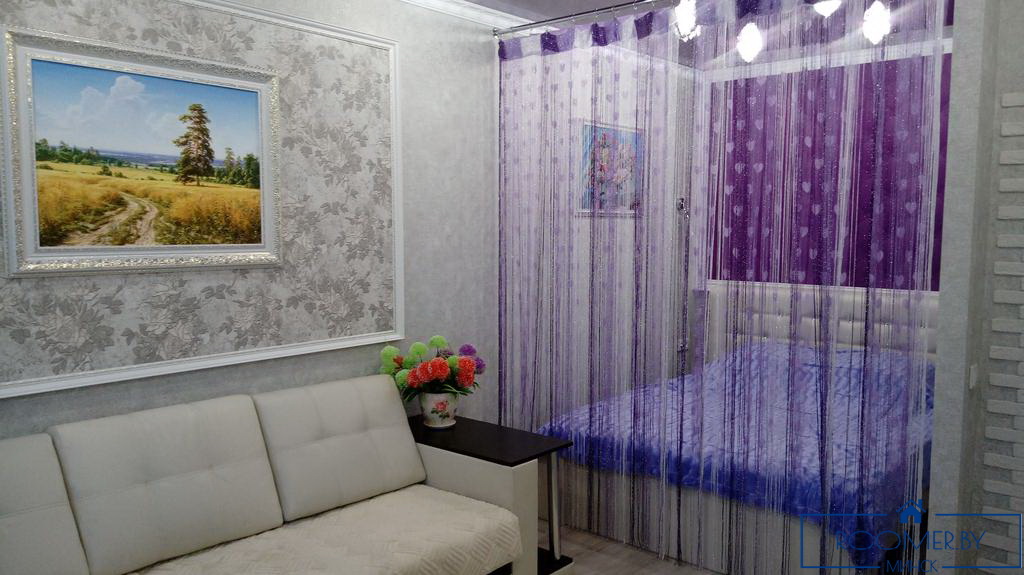 Однокомнатная квартира на сутки Гурского спальня