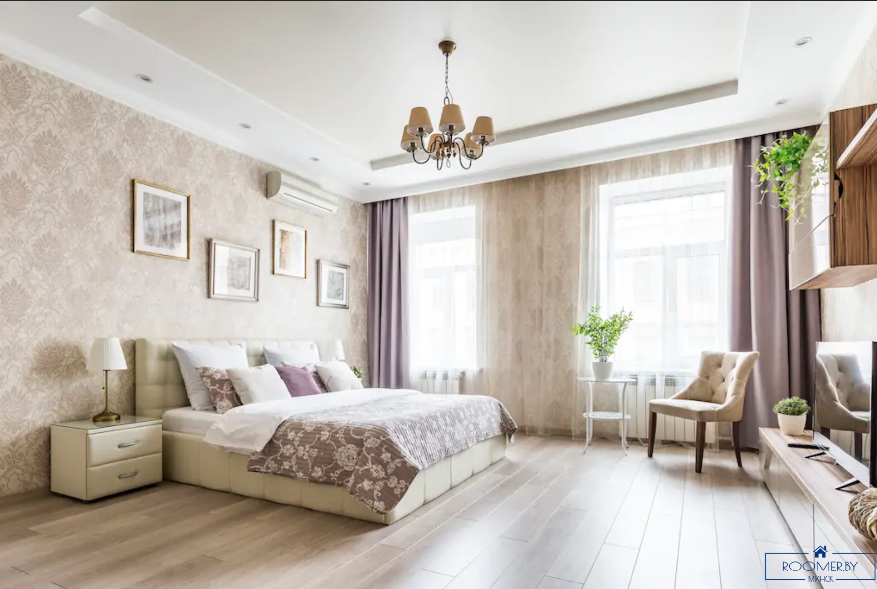 Пятикомнатная квартира на сутки Минск Ленинградская спальня