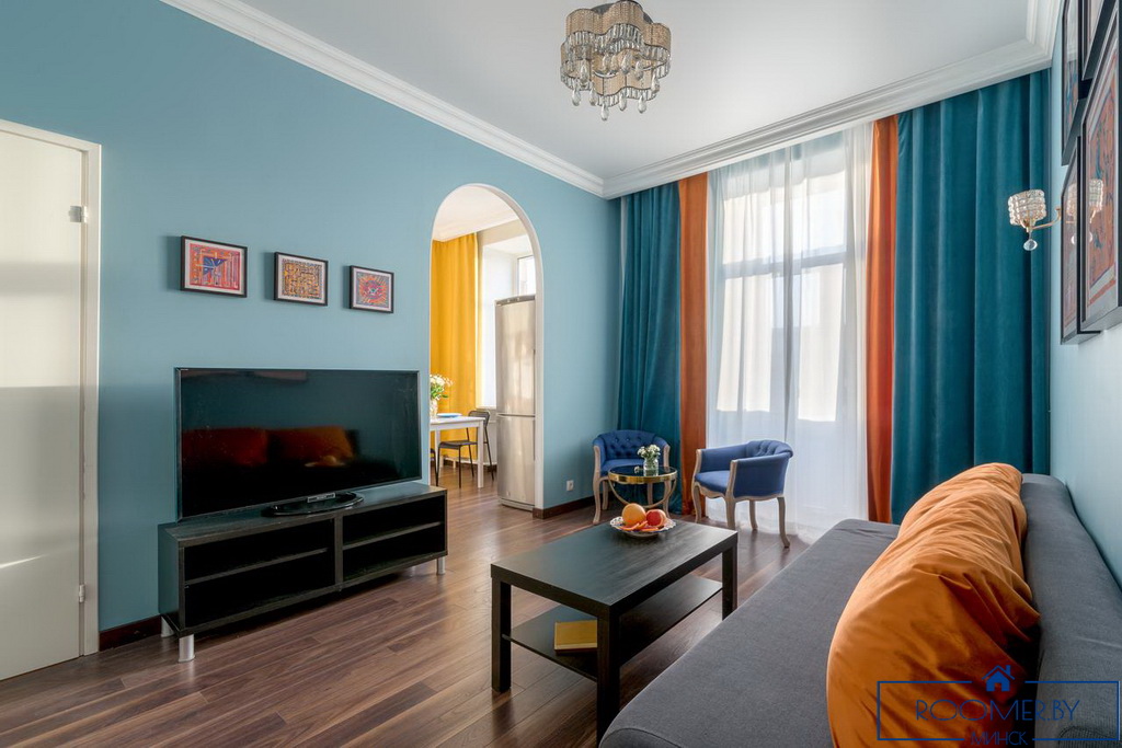 Квартира на сутки в Минске возле метро Институт Культуры гостиная