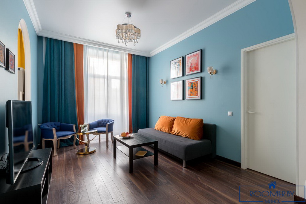 Квартира на сутки в Минске возле метро Институт Культуры гостиная