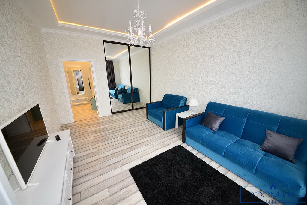 Квартира на сутки в Минске возле метро Площадь Ленина гостиная