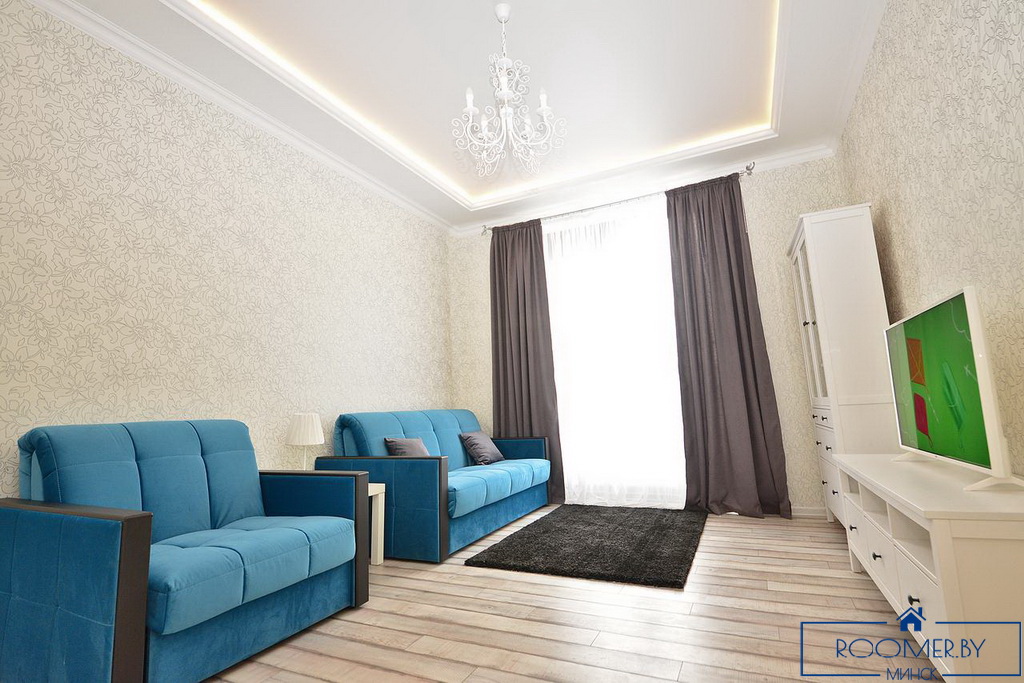 Квартира на сутки в Минске возле метро Площадь Ленина гостиная