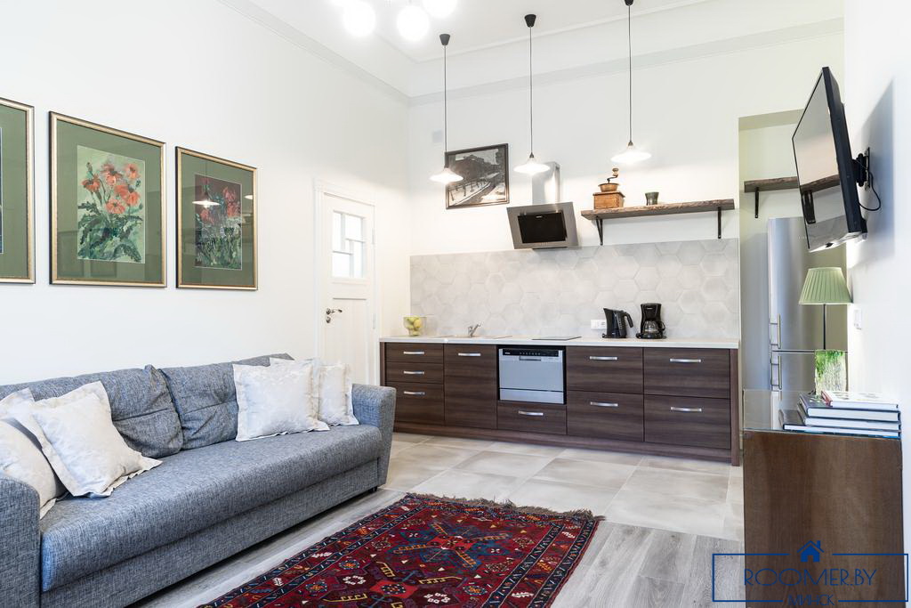 Квартира на сутки в Минске возле метро Площадь Ленина гостиная