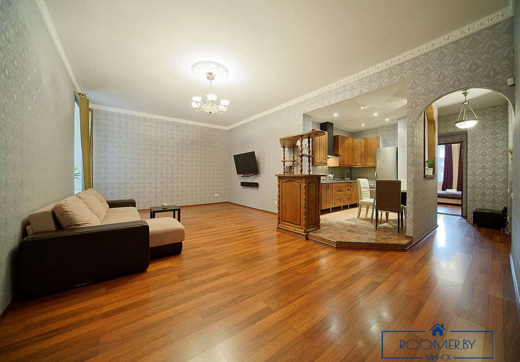 Квартира на сутки в Минске возле метро Институт Культуры гостиная