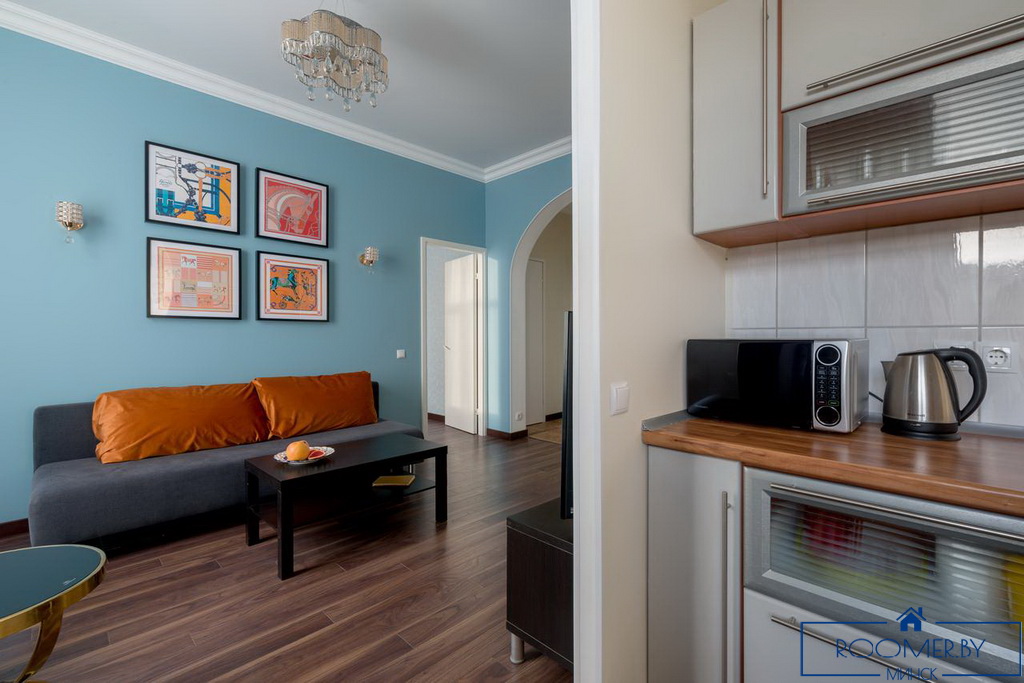 Квартира на сутки в Минске возле метро Институт Культуры гостиная