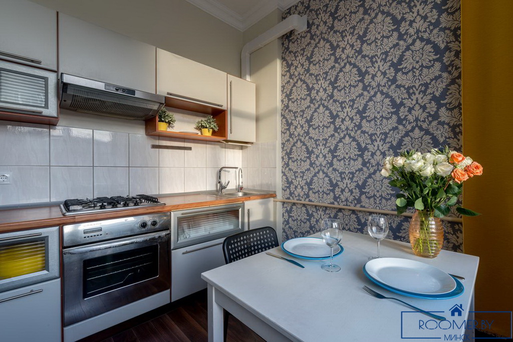 Квартира на сутки в Минске возле метро Институт Культуры кухня