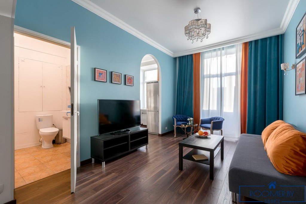 Квартира на сутки в Минске возле метро Институт Культуры гостиная