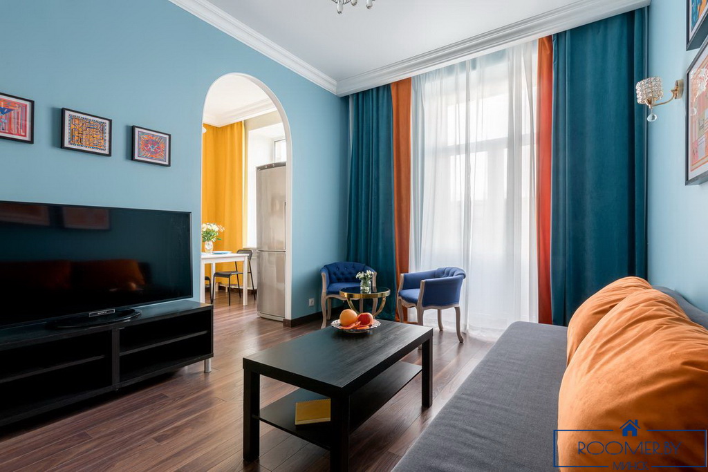 Квартира на сутки в Минске возле метро Институт Культуры гостиная