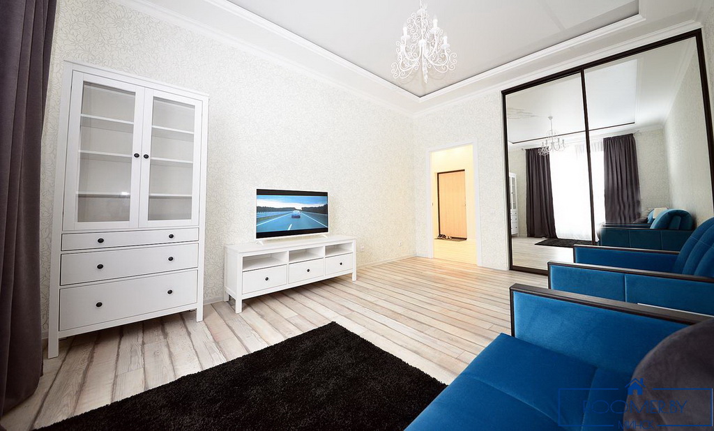 Квартира на сутки в Минске возле метро Площадь Ленина гостиная