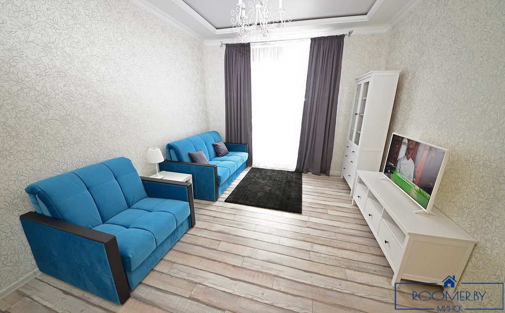 Квартира на сутки в Минске возле метро Площадь Ленина гостиная