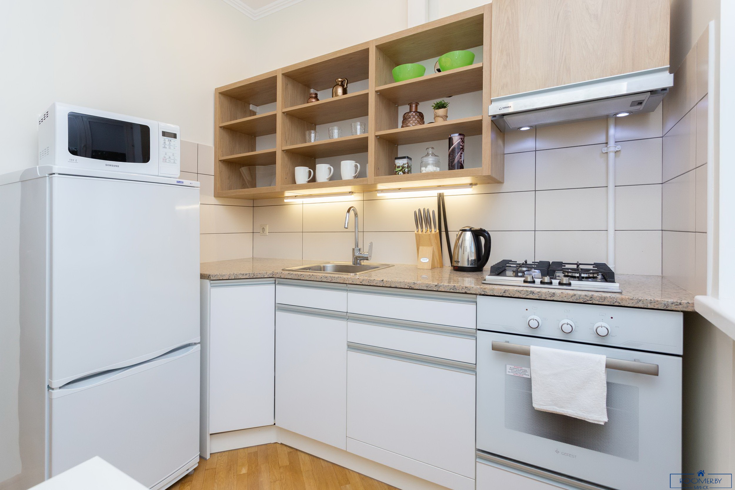 Двухкомнатная квартира в Минске на сутки Козлова, 7 кухня