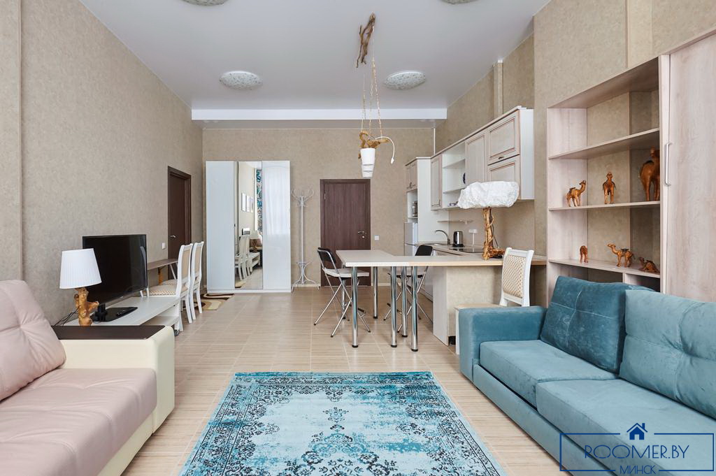 Двухкомнатная квартира на сутки в Минске Грибоедова гостиная