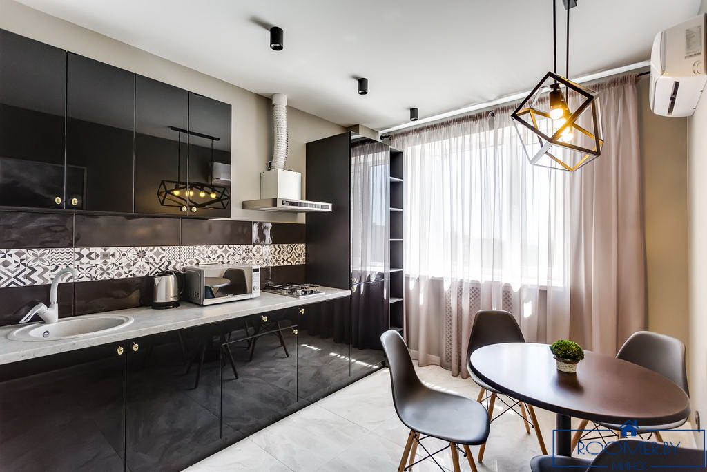 Двухкомнатная квартира на сутки Минске Захарова кухня