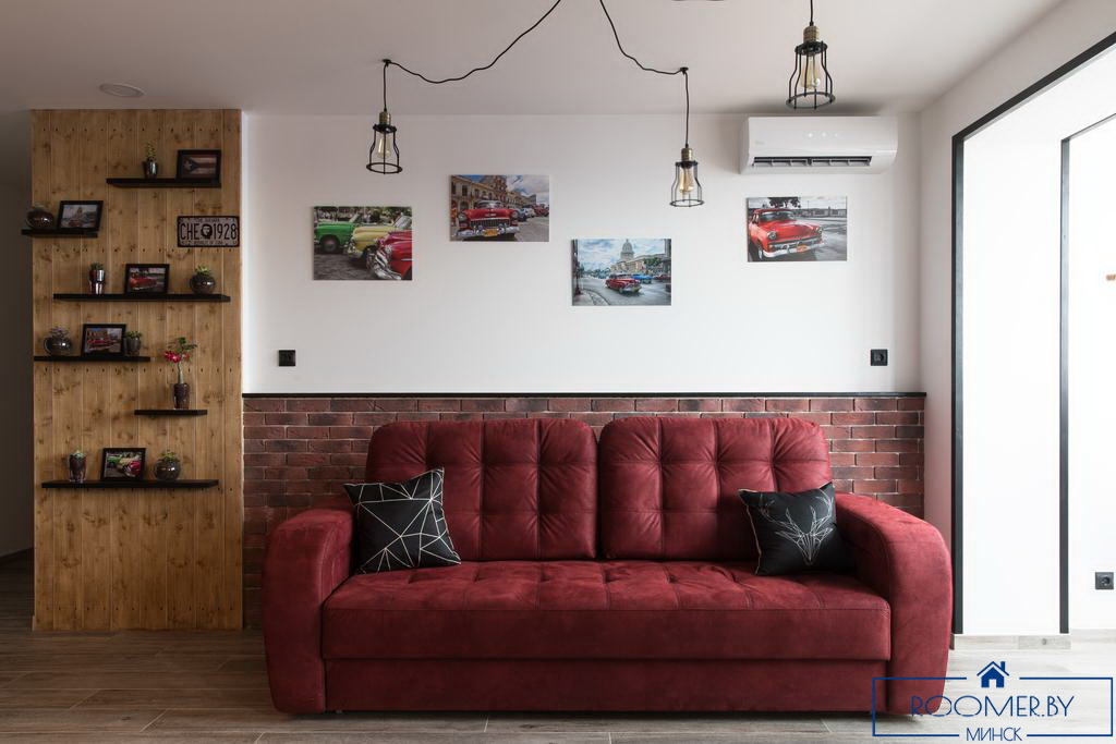 Однокомнатная квартира на сутки в Минске Захарова гостиная