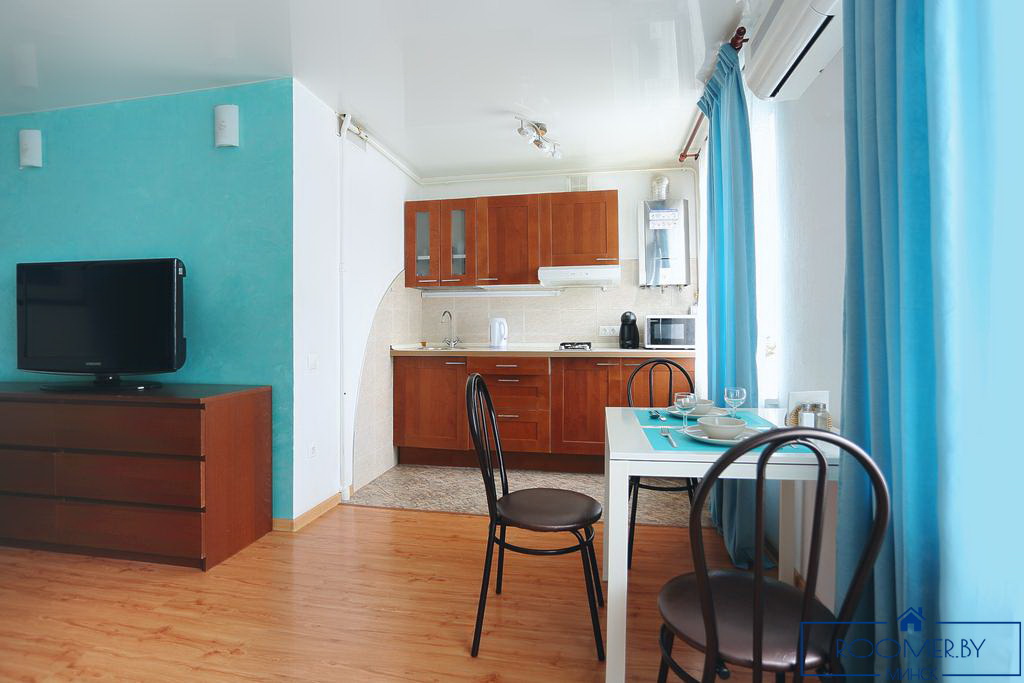 Двухкомнатная квартира на сутки Минск Румянцева кухня