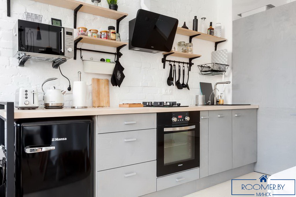 Однокомнатная квартира на сутки Минск Броневой кухня