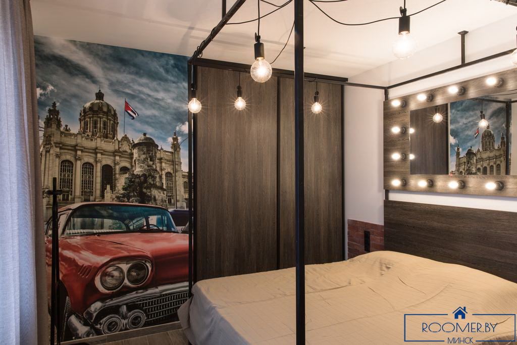 Однокомнатная квартира на сутки в Минске Захарова спальня