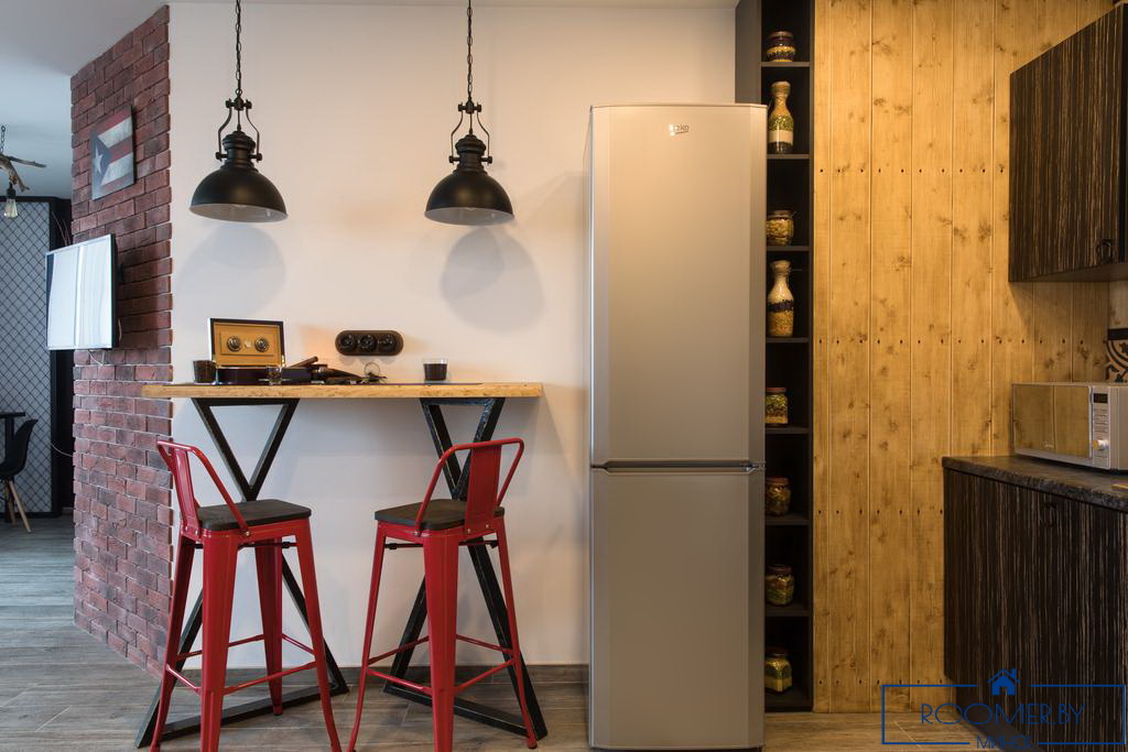 Однокомнатная квартира на сутки в Минске Захарова кухня