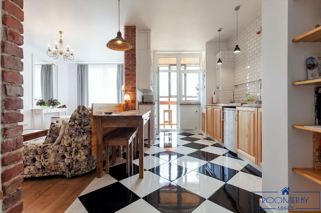 Квартира на сутки в Минске на улице Мстиславца, 22 кухня