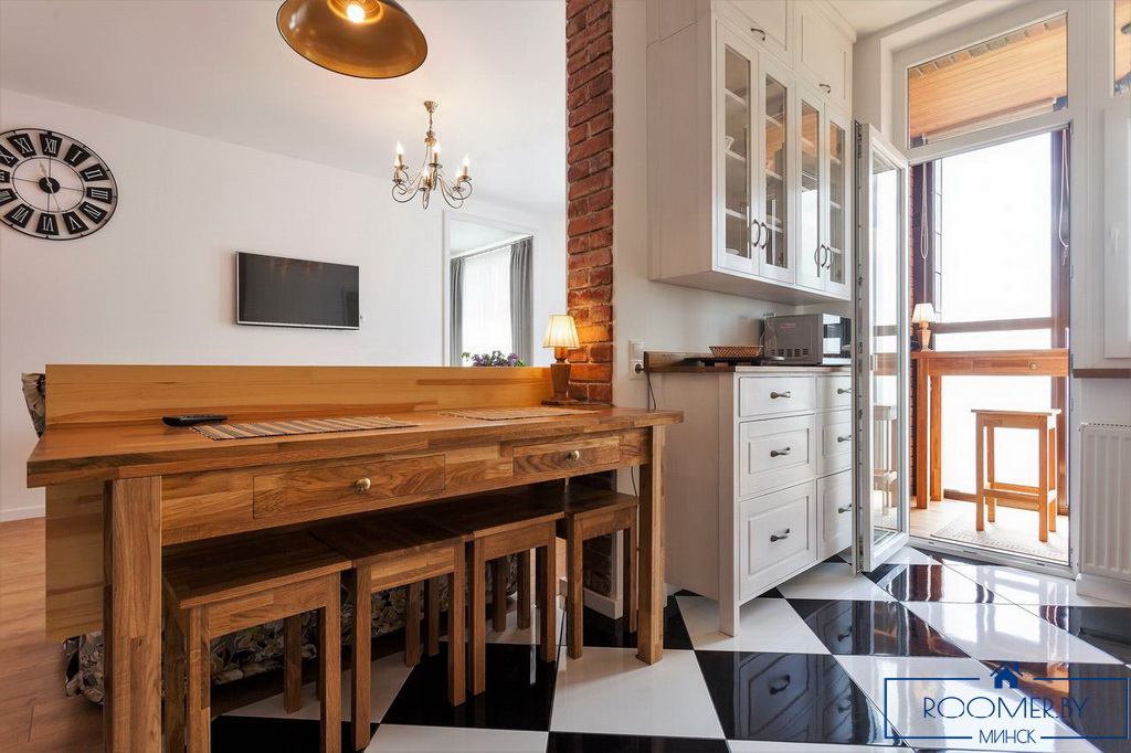 Квартира на сутки в Минске на улице Мстиславца, 22 кухня