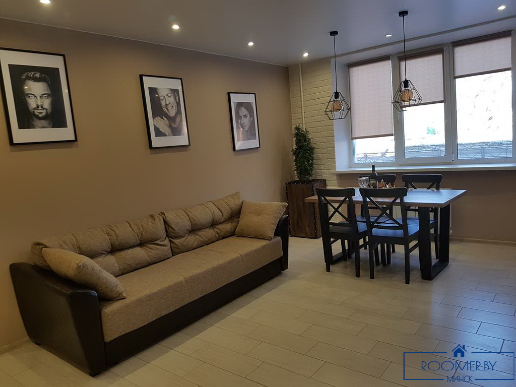 Трехкомнатная квартира на сутки Мстиславца гостиная