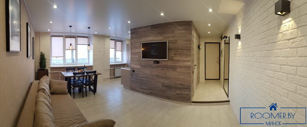 Трехкомнатная квартира на сутки Мстиславца гостиная