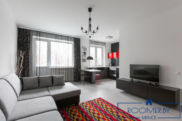 Квартира на сутки в Минске на проспекте Независимости, 48 гостиная