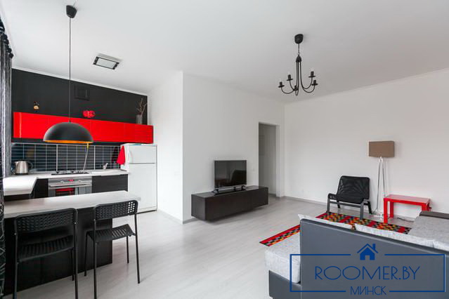 Квартира на сутки в Минске на проспекте Независимости, 48 кухня