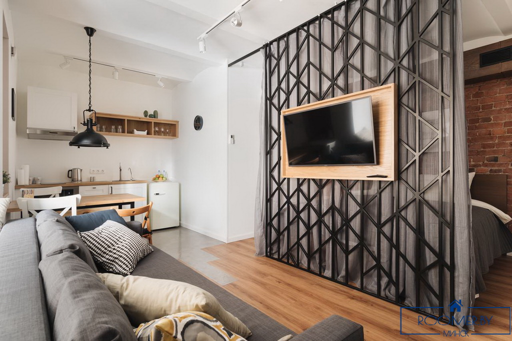 Квартира на сутки в Минске возле метро Площадь Якуба Коласа гостиная