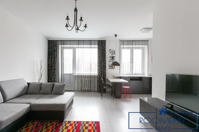 Квартира на сутки в Минске на проспекте Независимости, 48 гостиная