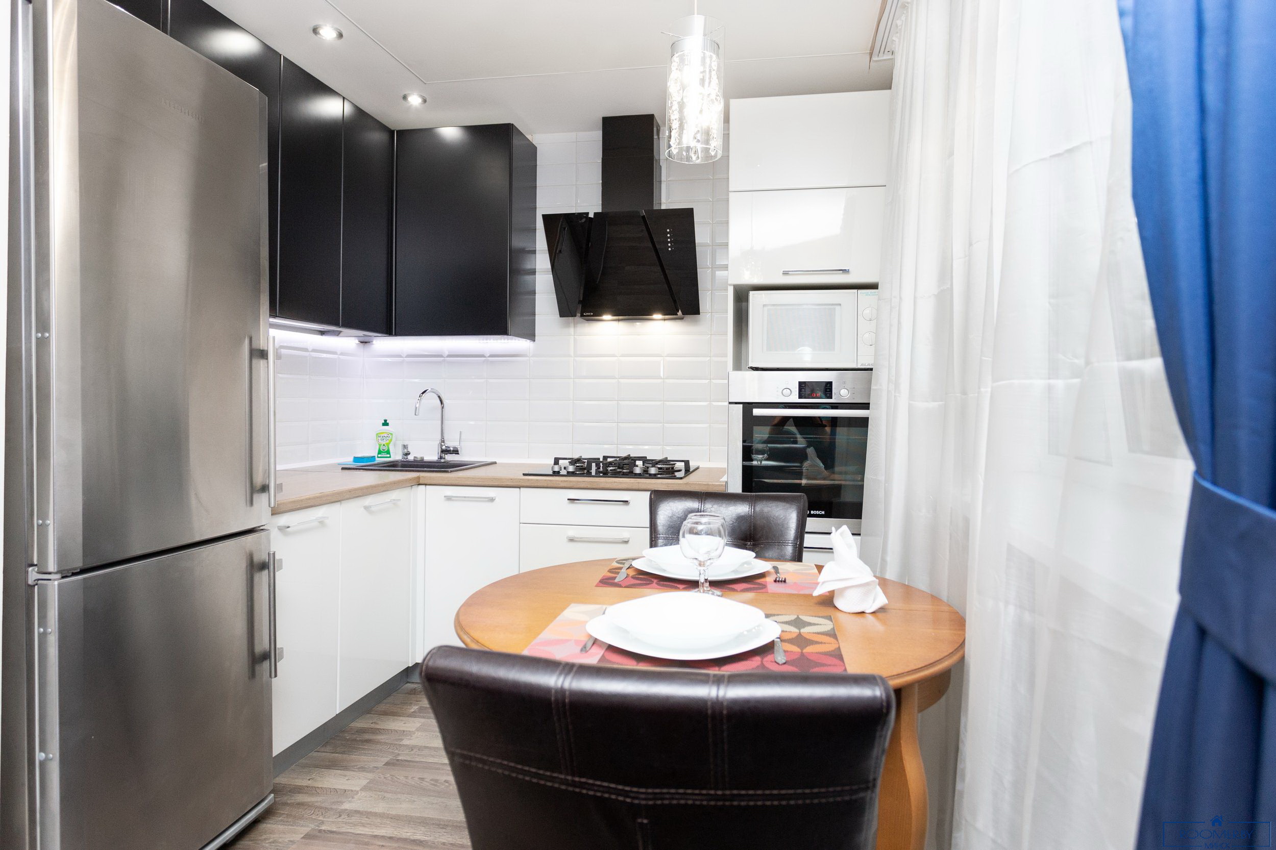 Двухкомнатная квартира в Минске на сутки улица Куйбышева, 46 кухня