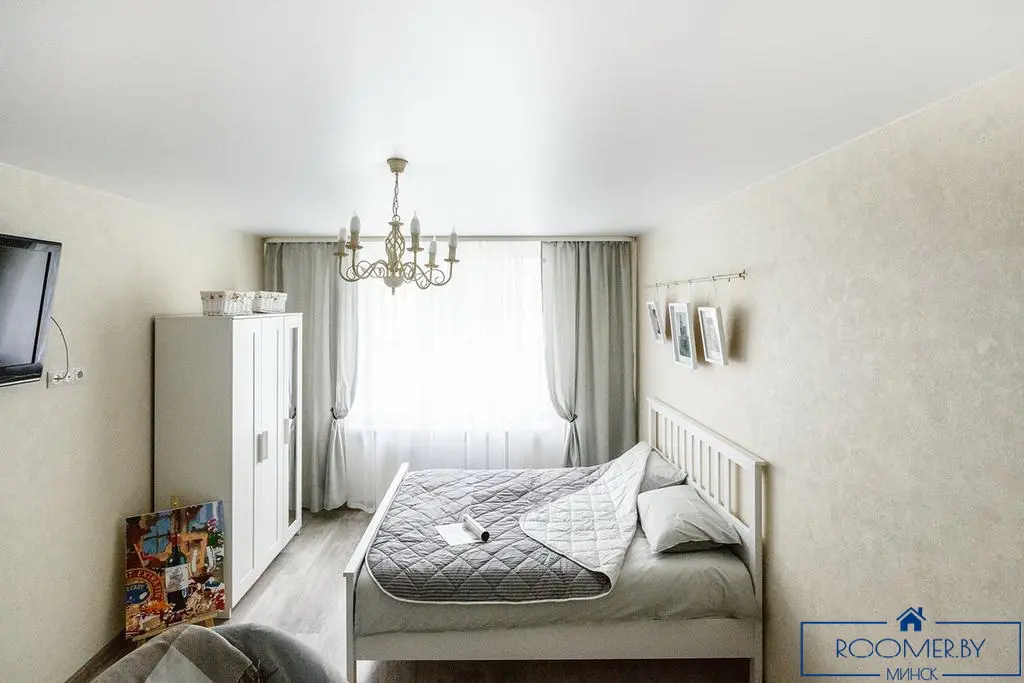 Однокомнатная квартира на сутки в Минске Киселева спальня