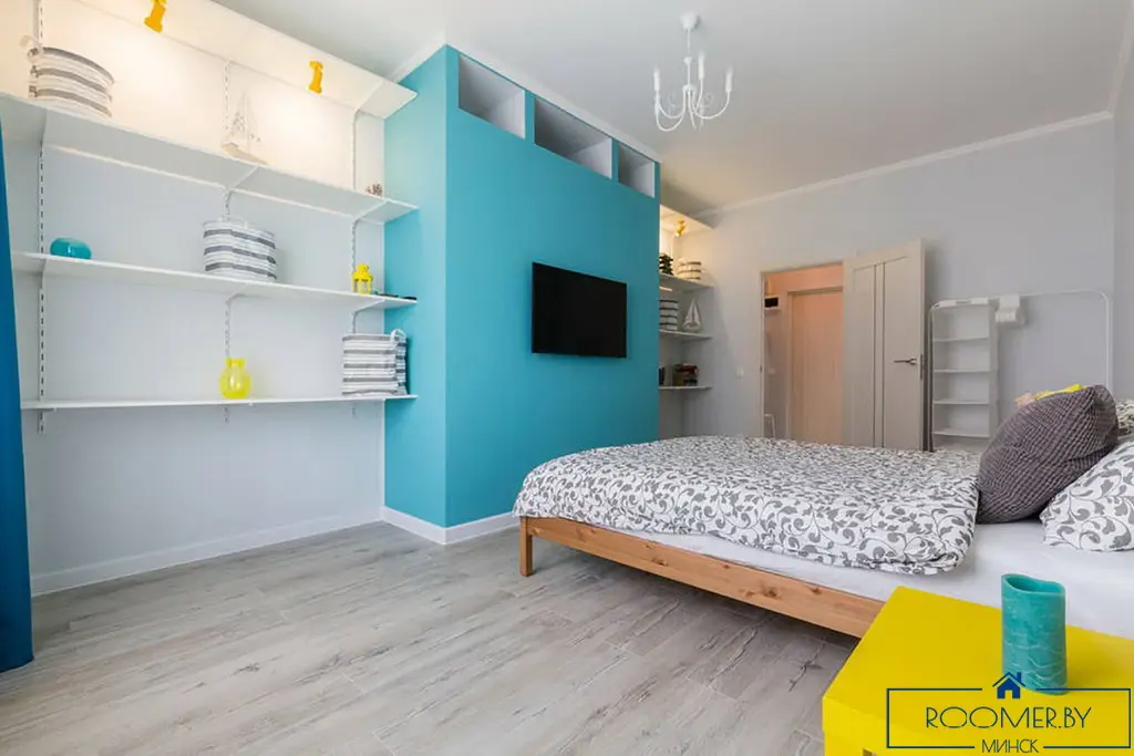 Квартира на сутки в Минске возле метро Немига спальня