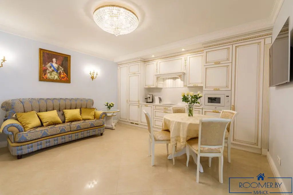 Квартира на сутки в Минске возле метро Немига гостиная