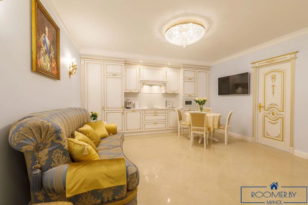 Квартира на сутки в Минске возле метро Немига гостиная